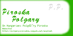 piroska polgary business card